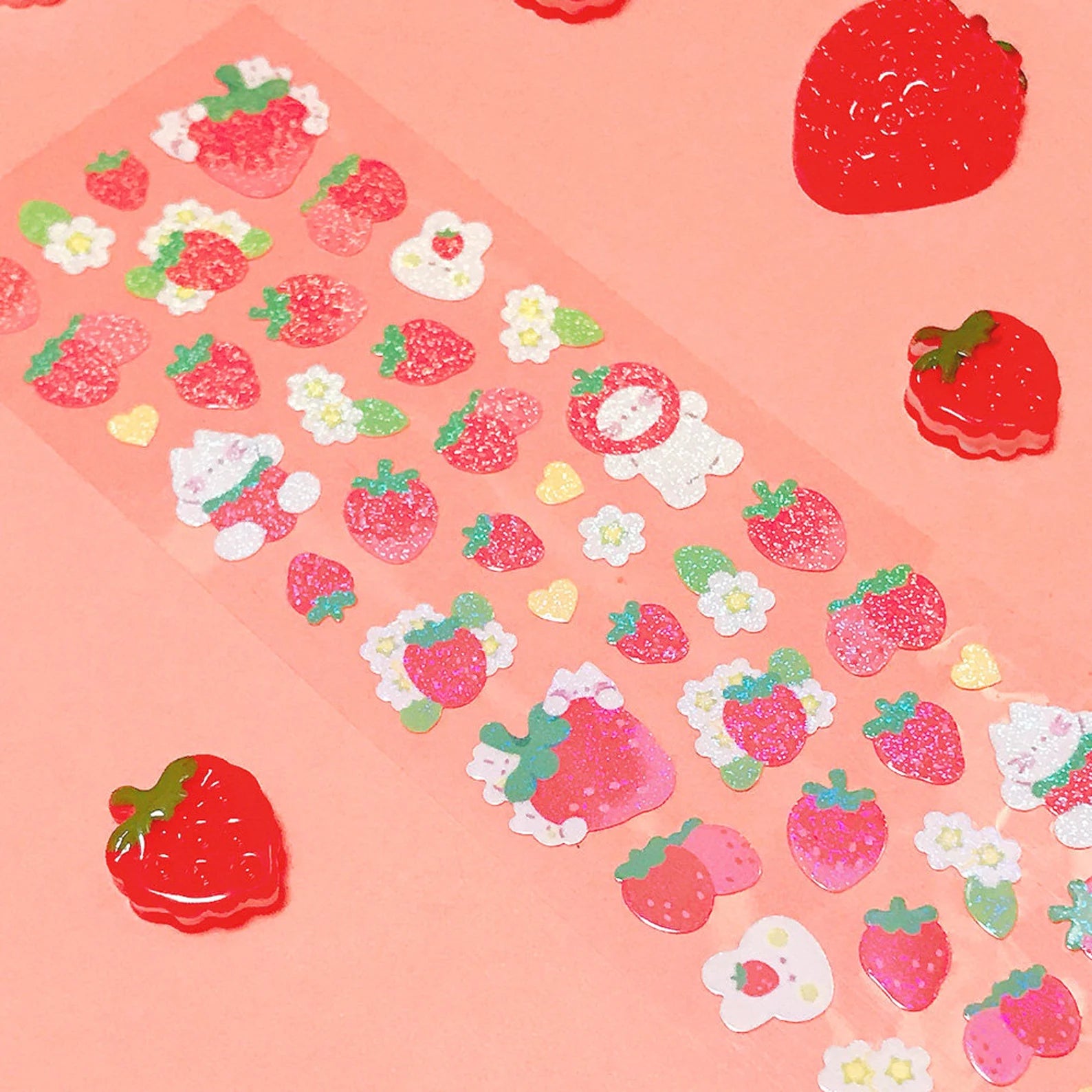 Mantabox - Strawberry Party Deco Sticker Sheet