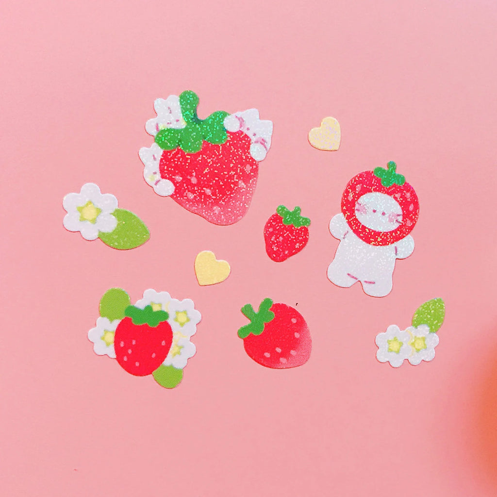 Mantabox - Strawberry Party Deco Sticker Sheet