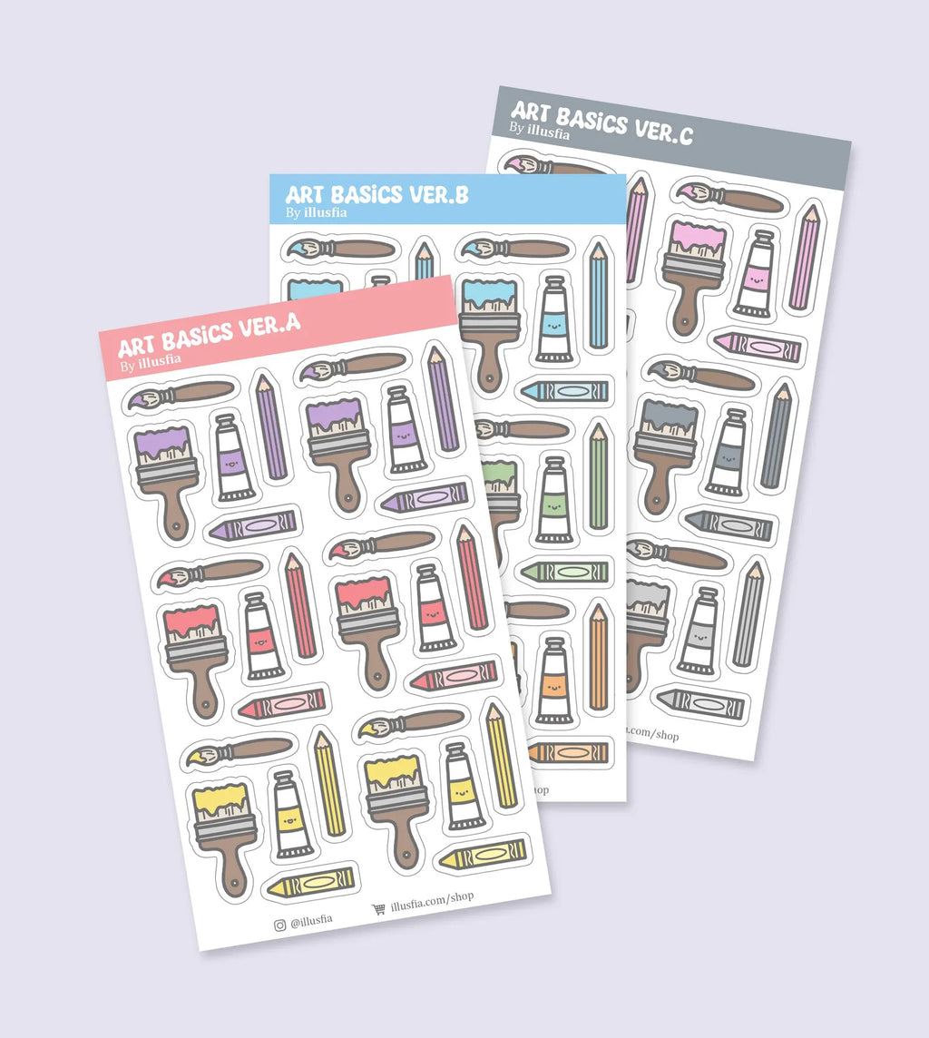 Illusfia - Art Basics Sticker Sheet