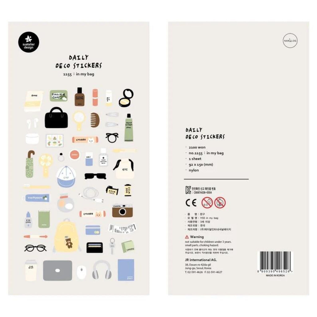 Suatelier - In My Bag Deco Sticker Sheet