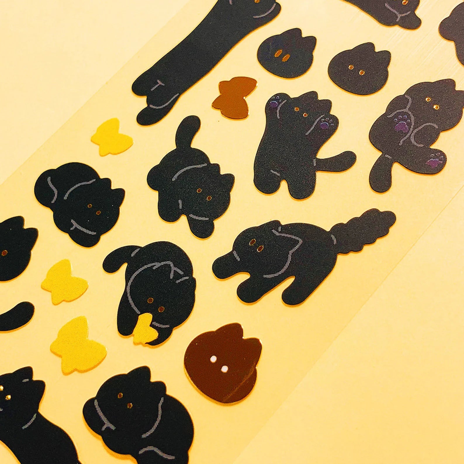 Mantabox - Black Kitten Deco Sticker Sheet