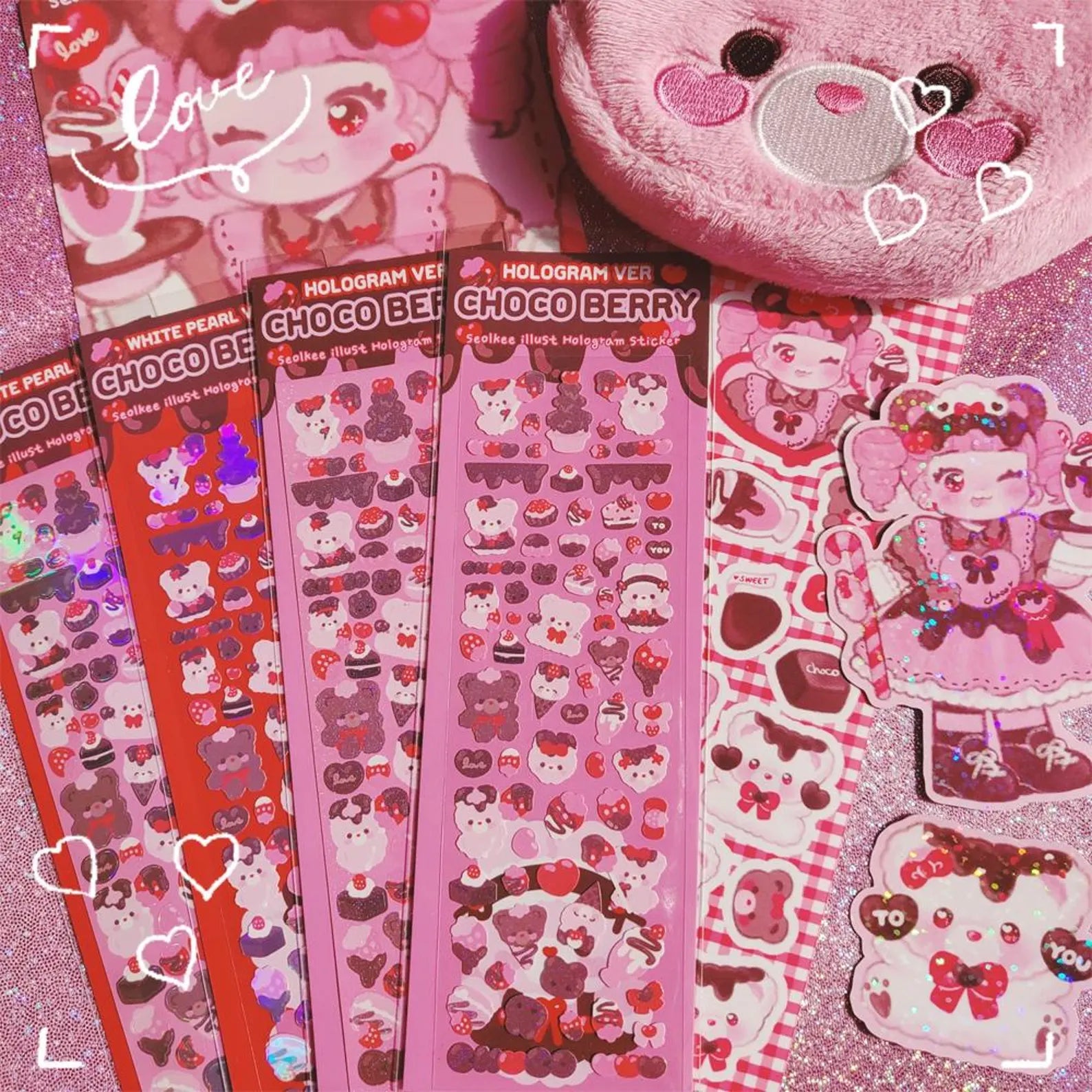 Seolkee Illust - Choco Berry Deco Sticker Sheet