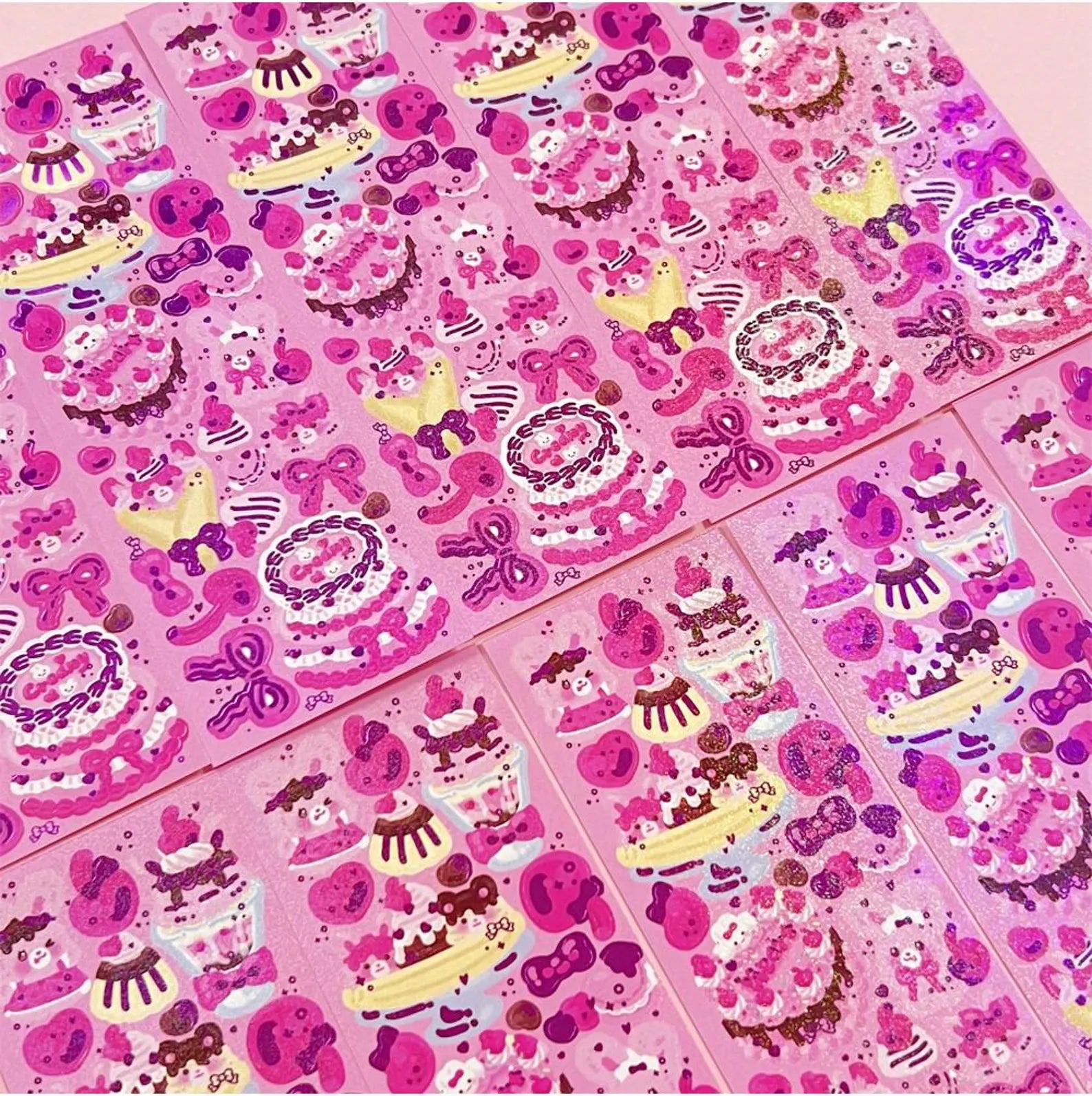 Seolkee Illust - Creamy Sweets Bear/Bunny Deco Sticker Sheet