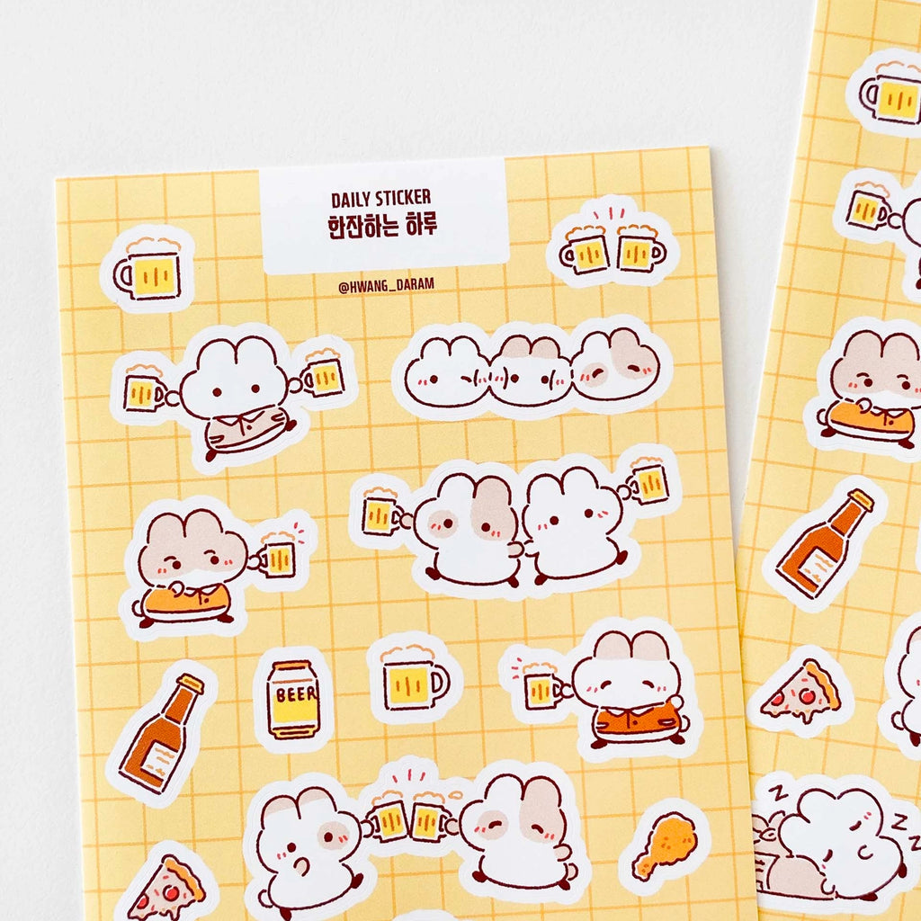 Hwang Daram - A Day for a Drink Sticker
