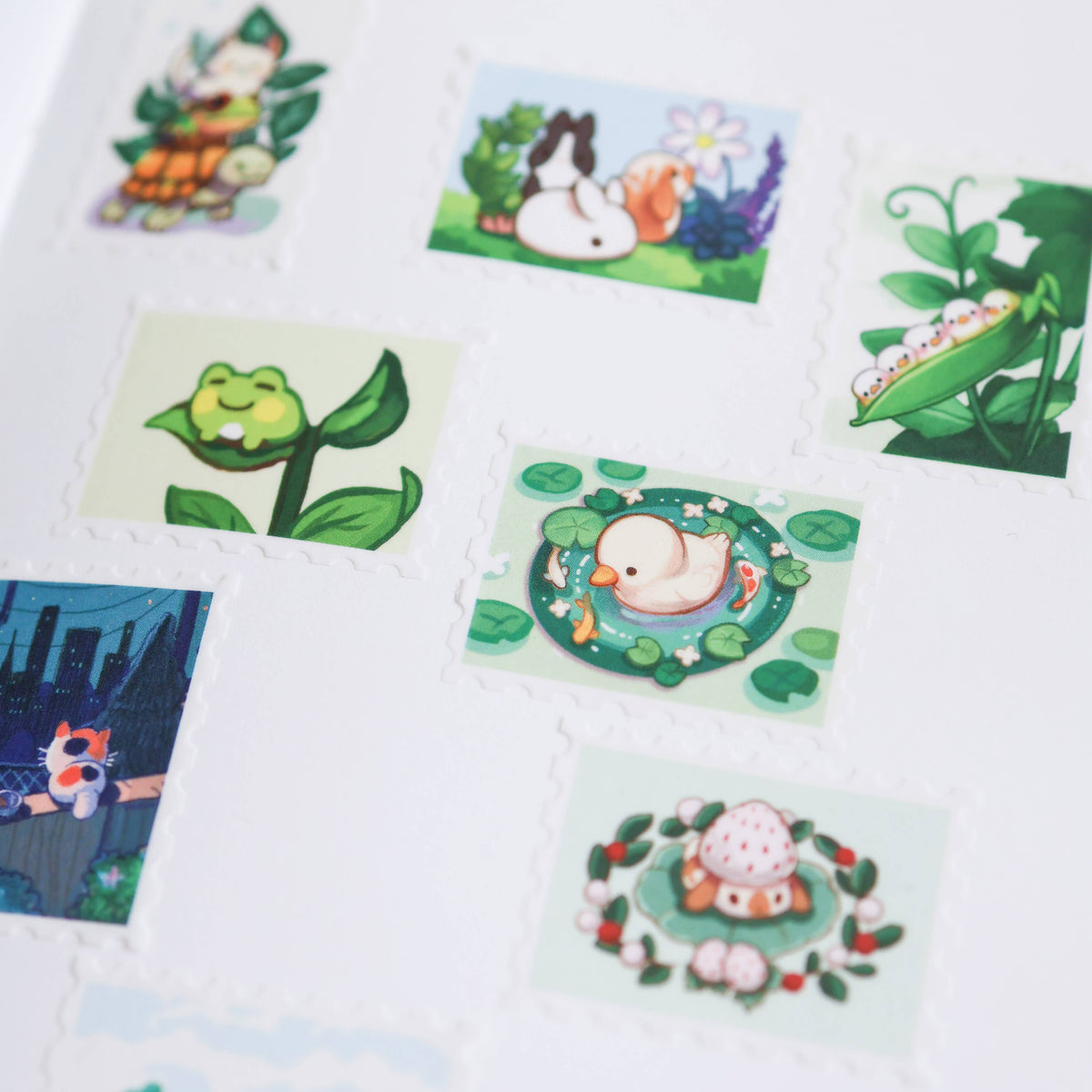 Stamp Washi Tape - Plants and Critters