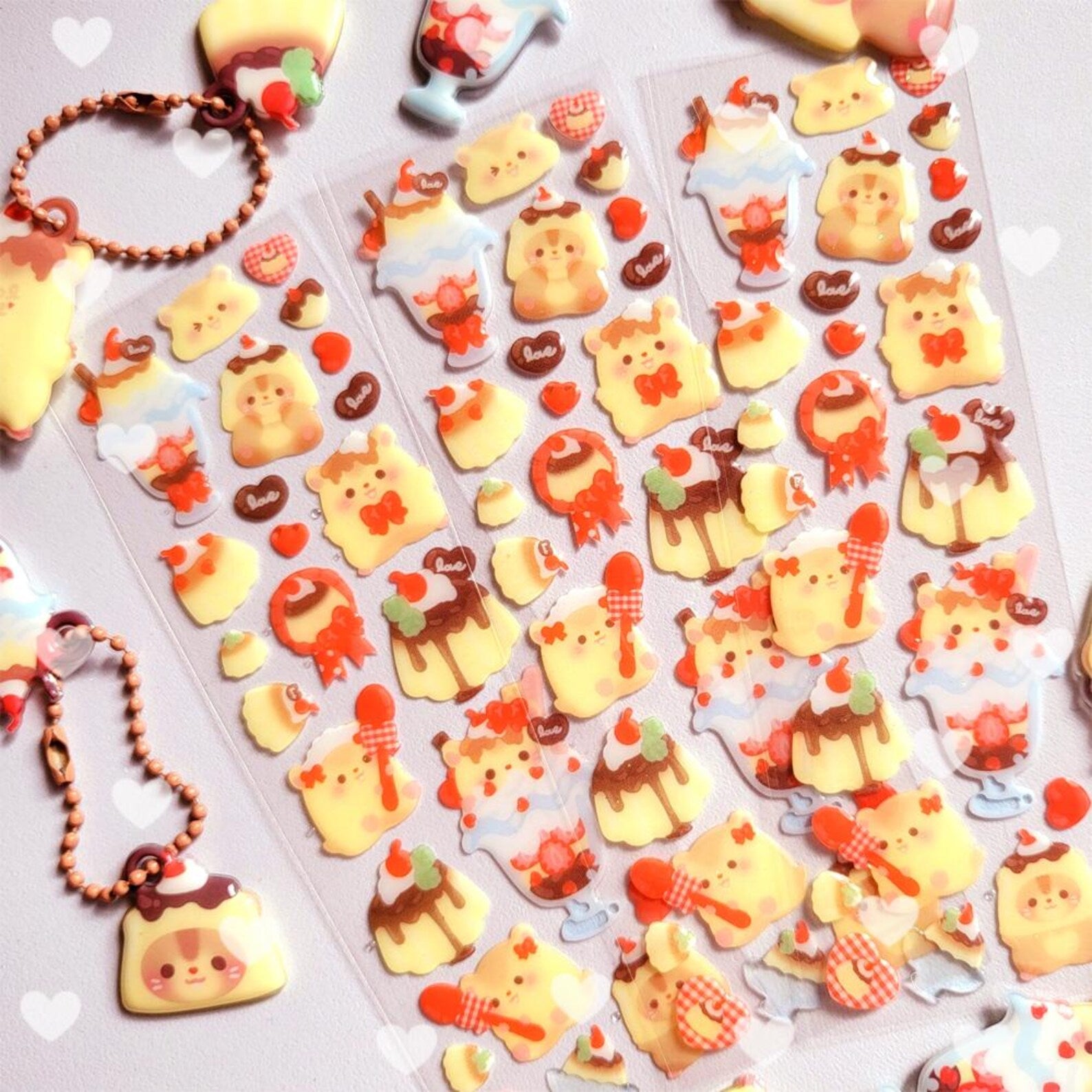 Seolkee Illust - Pudding Hamster Deco Epoxy Sticker Sheet
