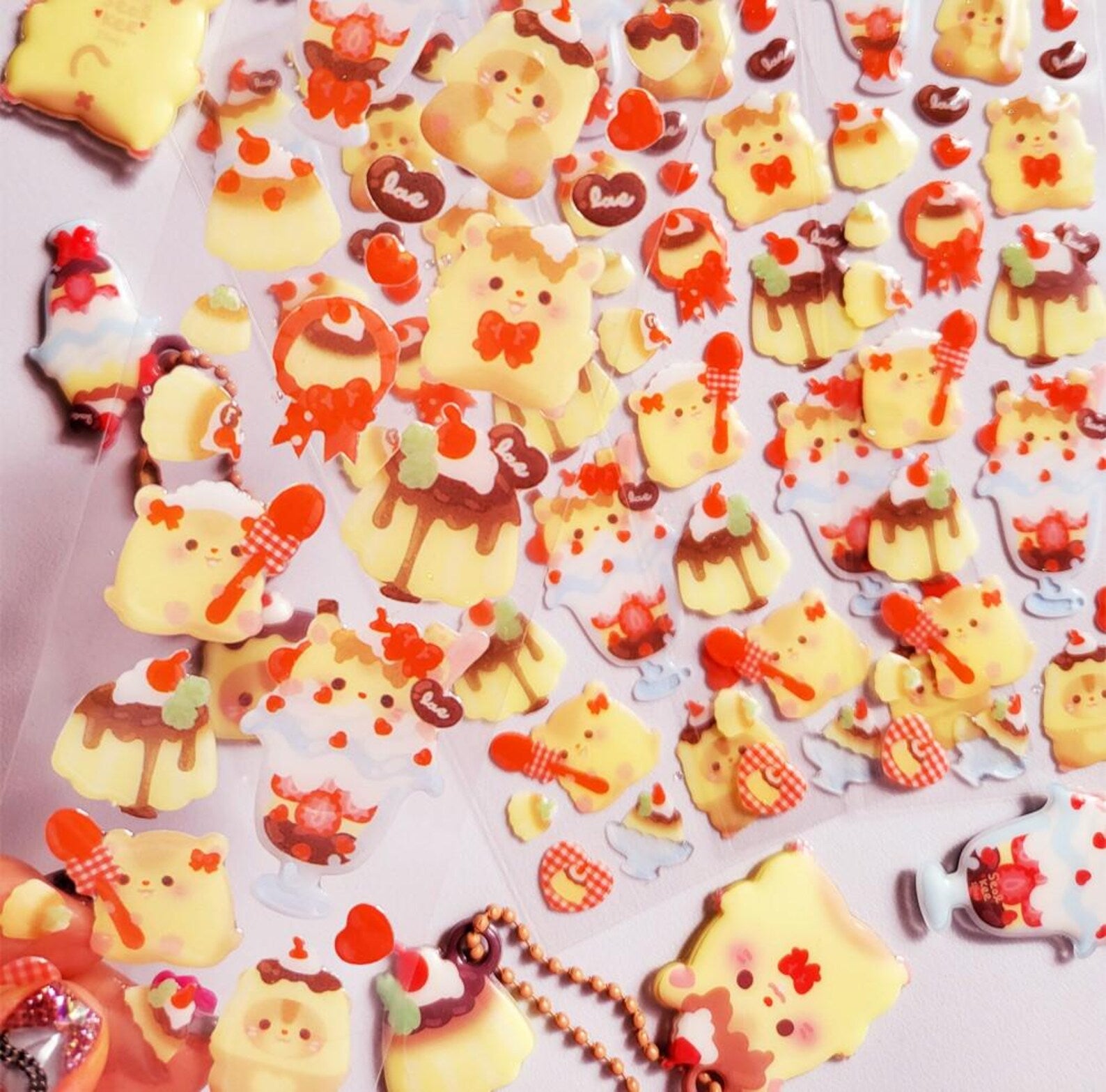 Seolkee Illust - Pudding Hamster Deco Epoxy Sticker Sheet