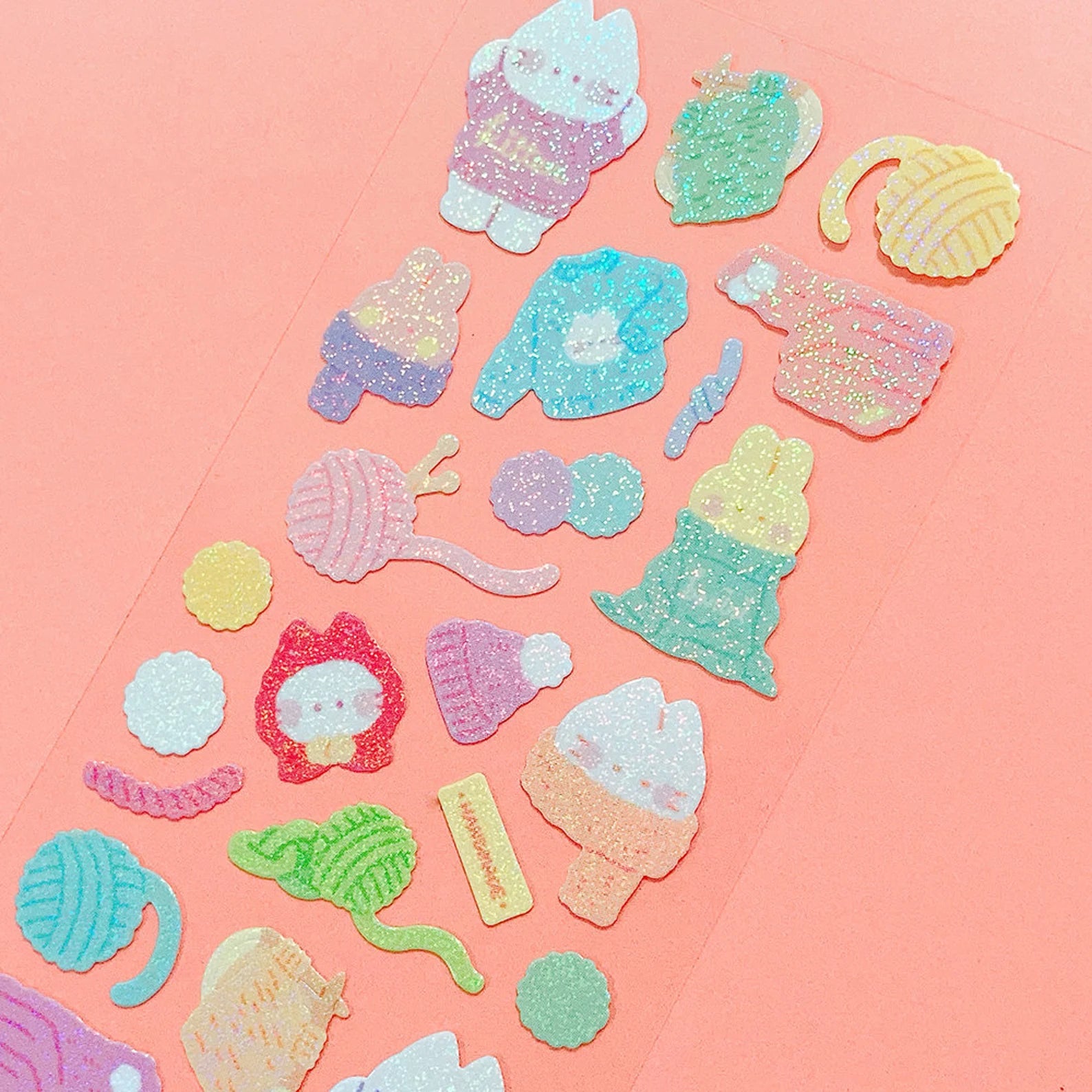 Mantabox - Knitting Kitten Deco Sticker Sheet