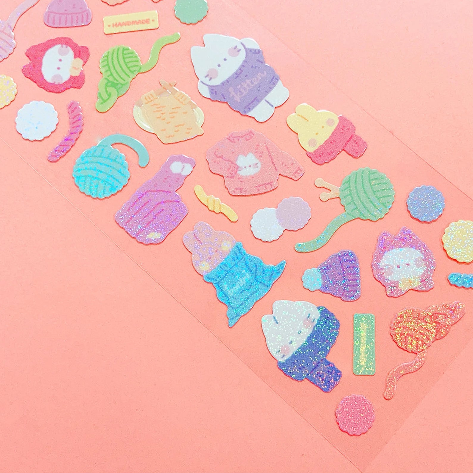 Mantabox - Knitting Kitten Deco Sticker Sheet