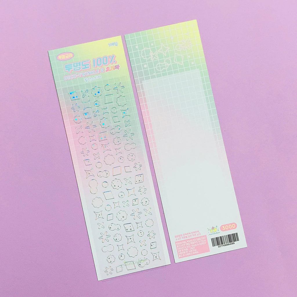 Mantabox - Transparent Deco Twinkle 2 Deco Sticker Sheet