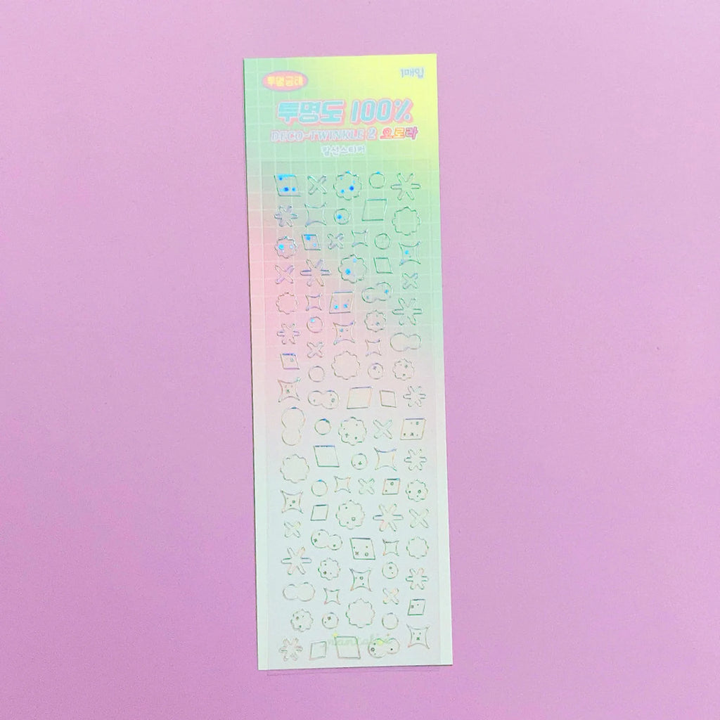 Mantabox - Transparent Deco Twinkle 2 Deco Sticker Sheet