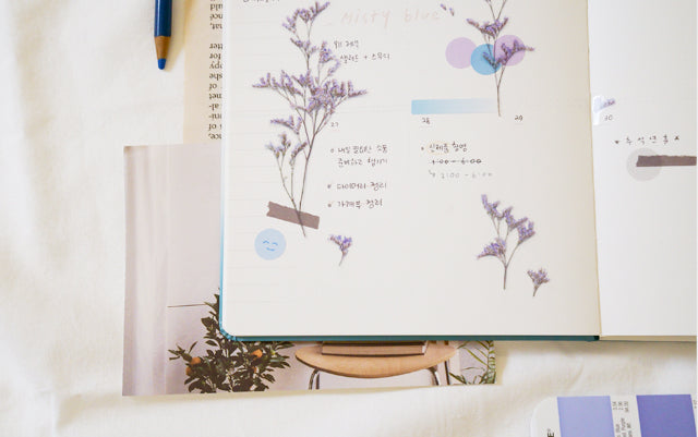 Appree - Pressed Flower Sticker Misty Blue