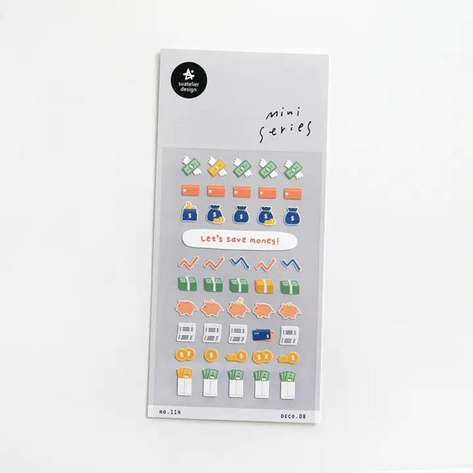 Suatelier - Let's Save Money Deco Sticker Sheet