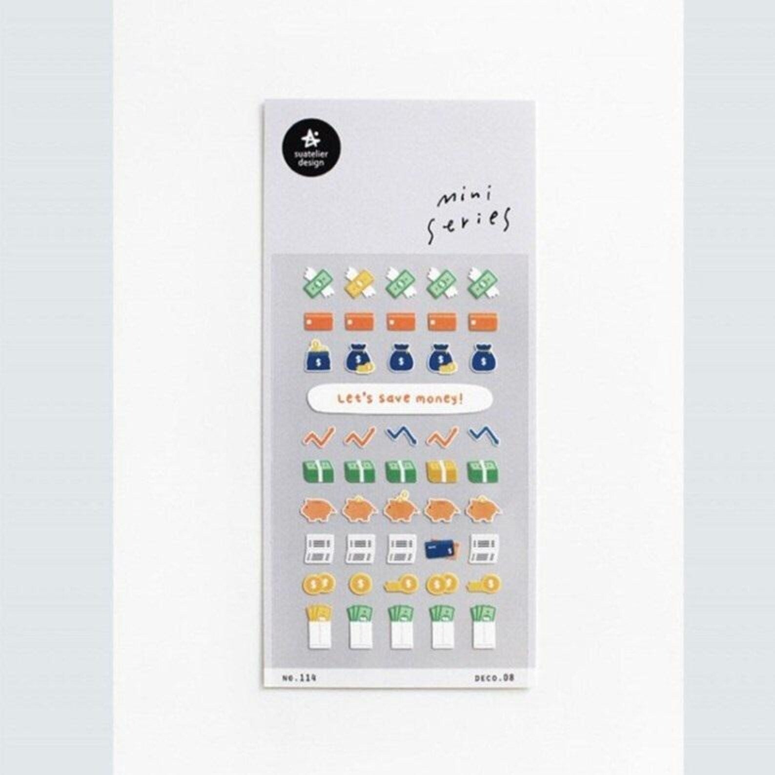 Suatelier - Let's Save Money Deco Sticker Sheet