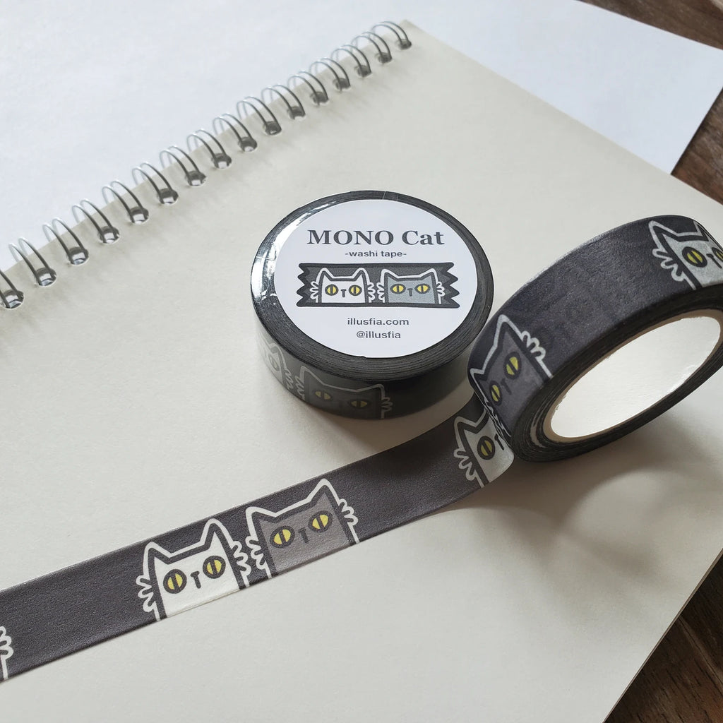 Illusfia - MONO(chrome) Cat Washi Tape