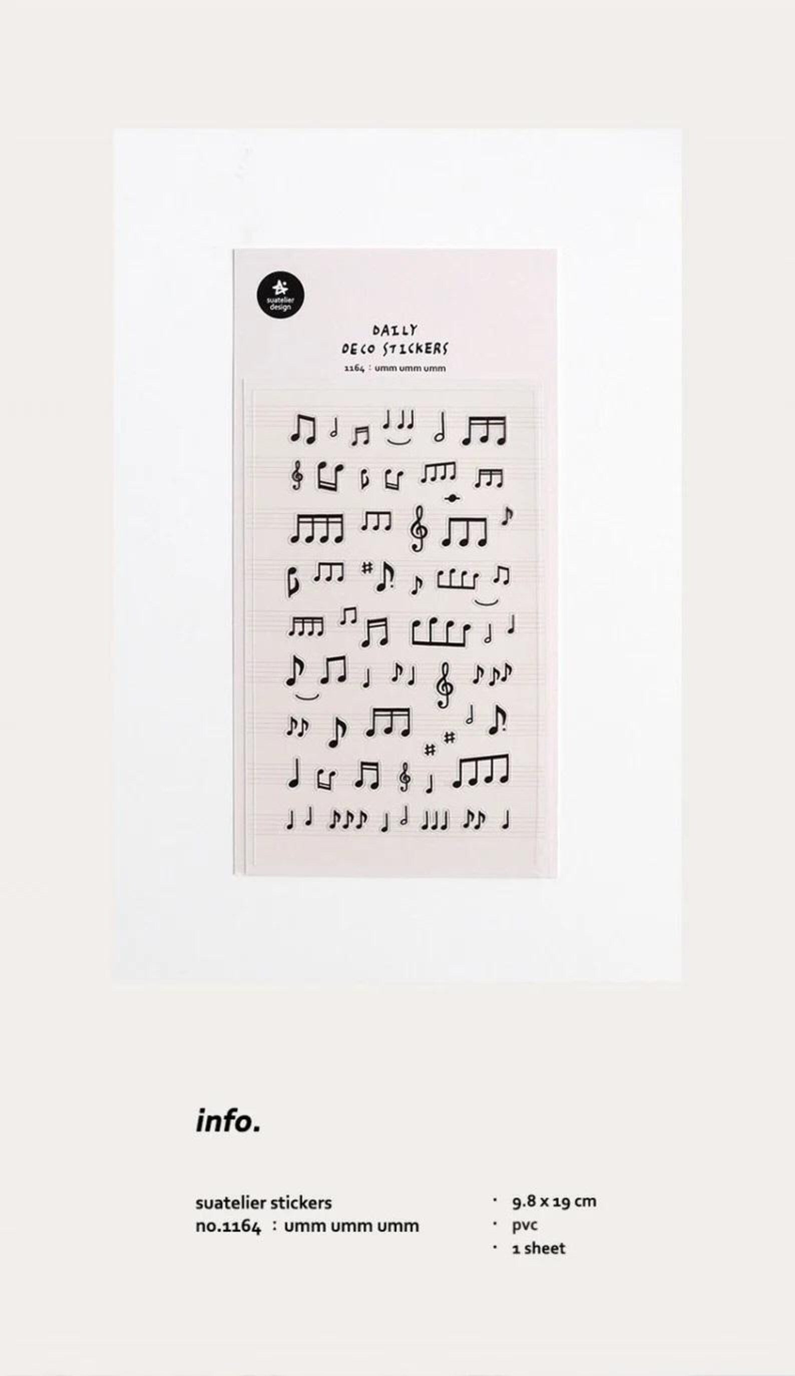 Suatelier - Music Sheet Deco Sticker Sheet