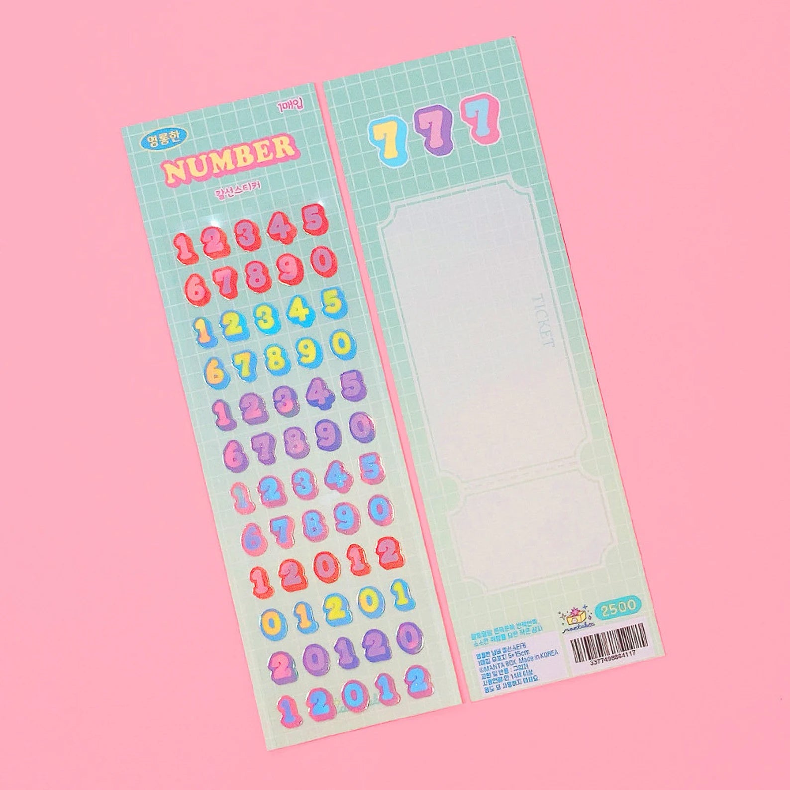 Mantabox - Numbers Deco Sticker Sheet