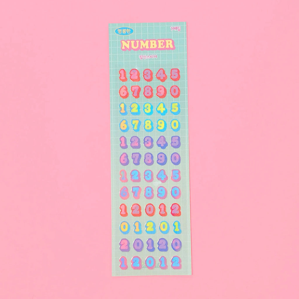 Mantabox - Numbers Deco Sticker Sheet