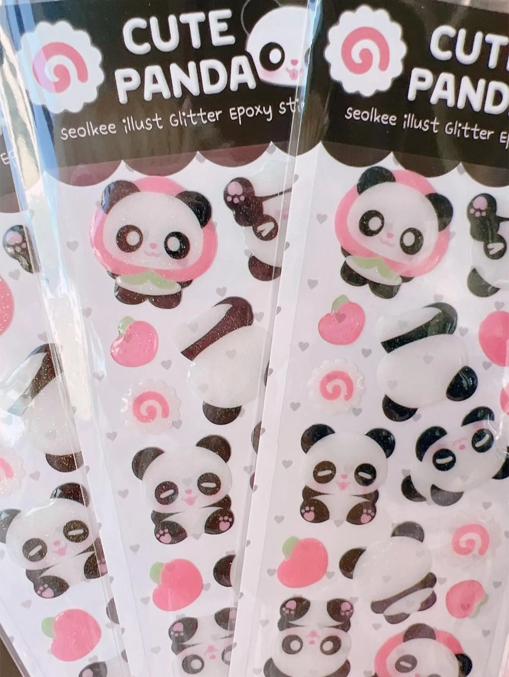 Seolkee Illust - Cute Panda Deco Epoxy Sticker Sheet
