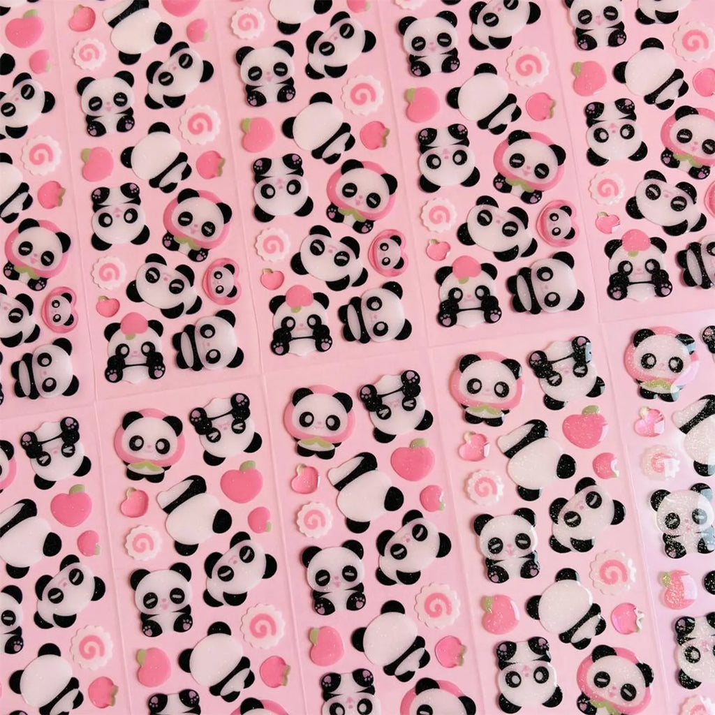 Seolkee Illust - Cute Panda Deco Epoxy Sticker Sheet