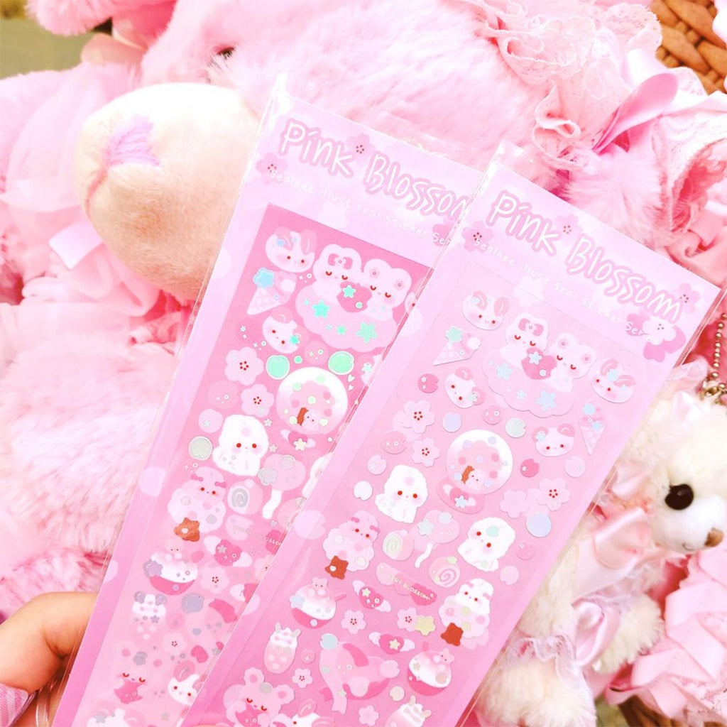 Seolkee Illust - Pink Blossom Deco Sticker Sheet