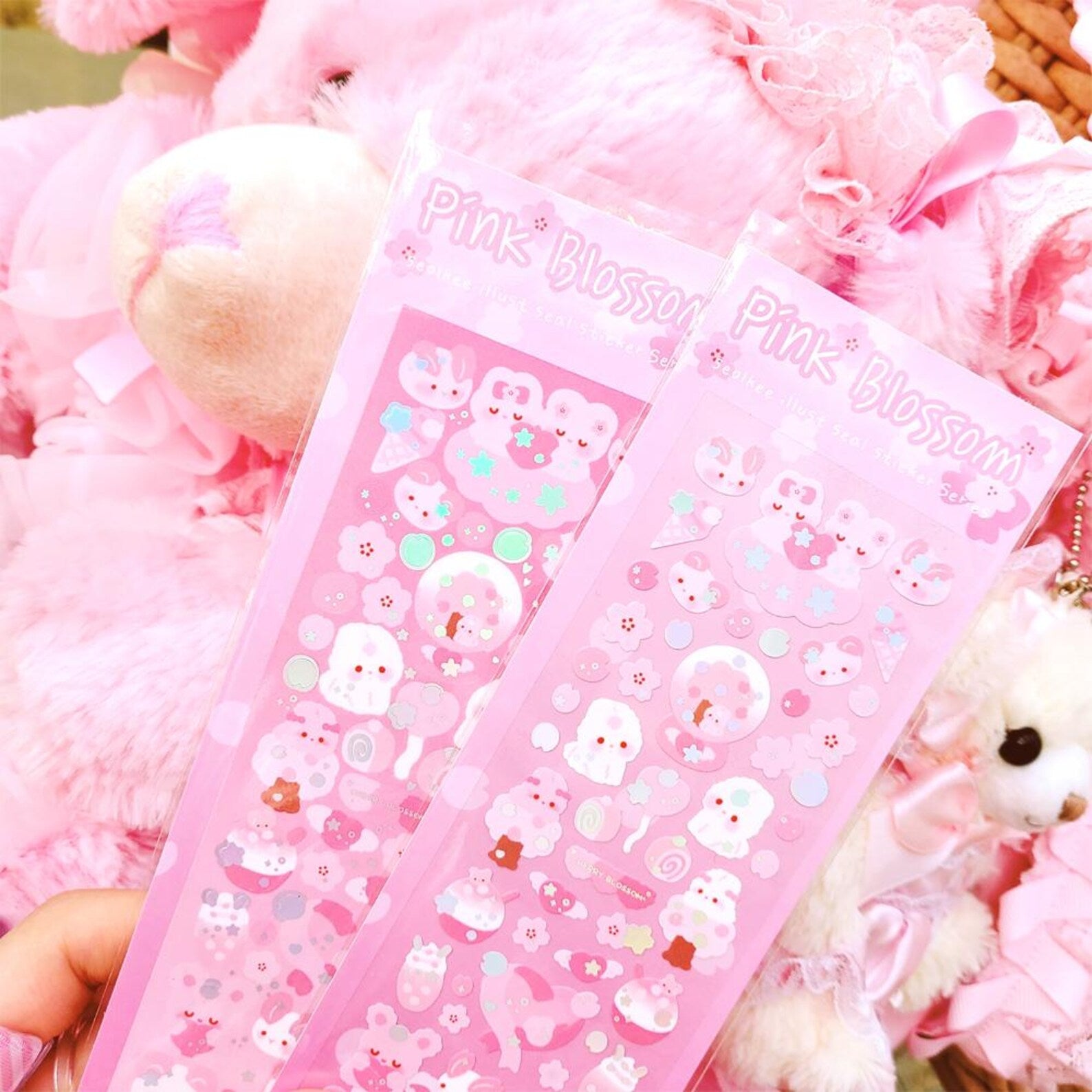 Seolkee Illust - Pink Blossom Deco Sticker Sheet