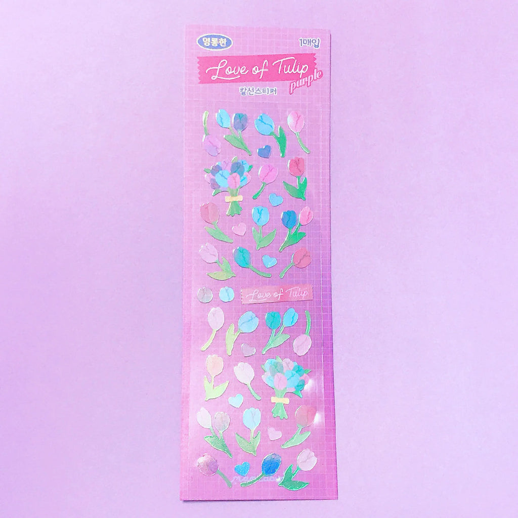Mantabox - Love of Tulip Purple Deco Sticker Sheet