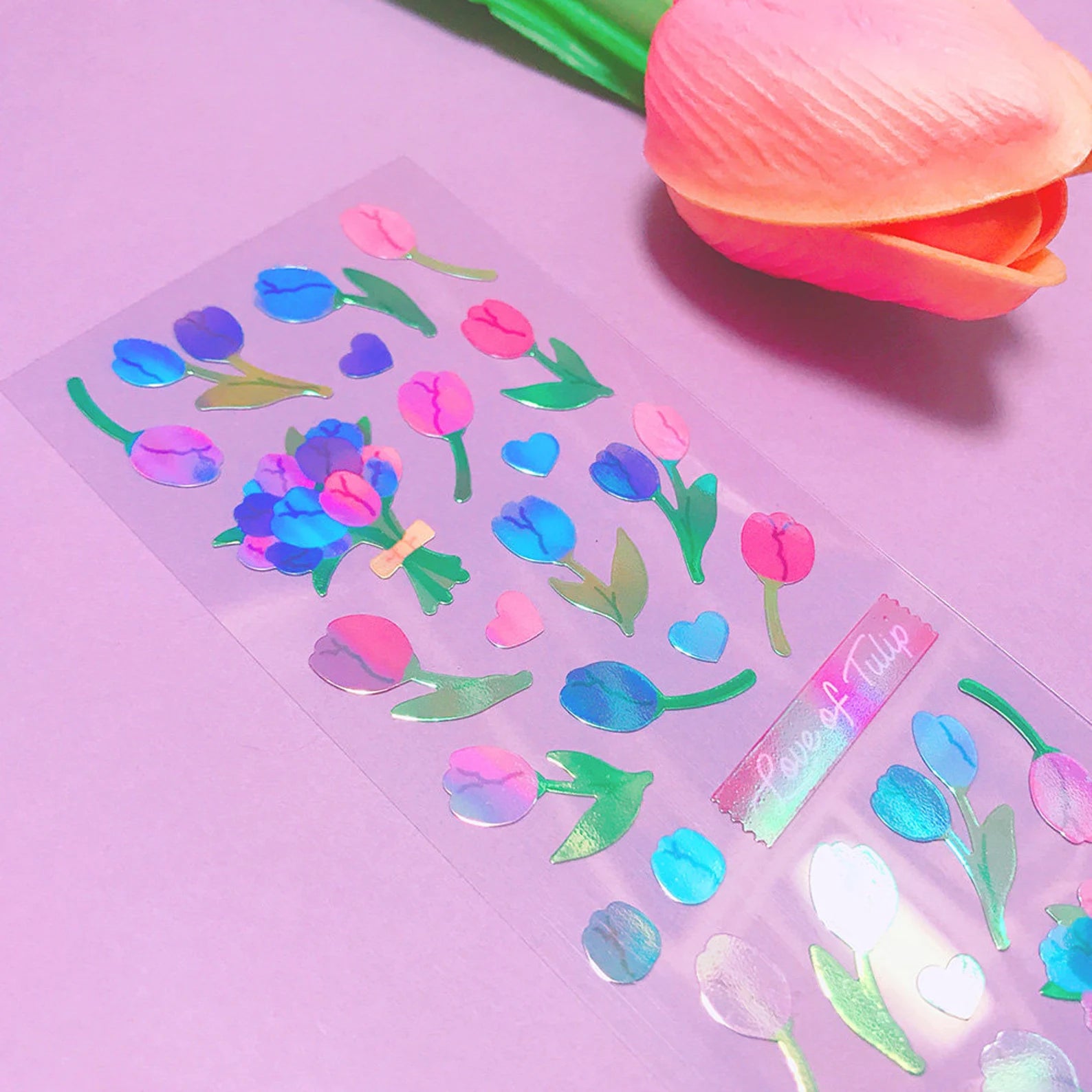 Mantabox - Love of Tulip Purple Deco Sticker Sheet