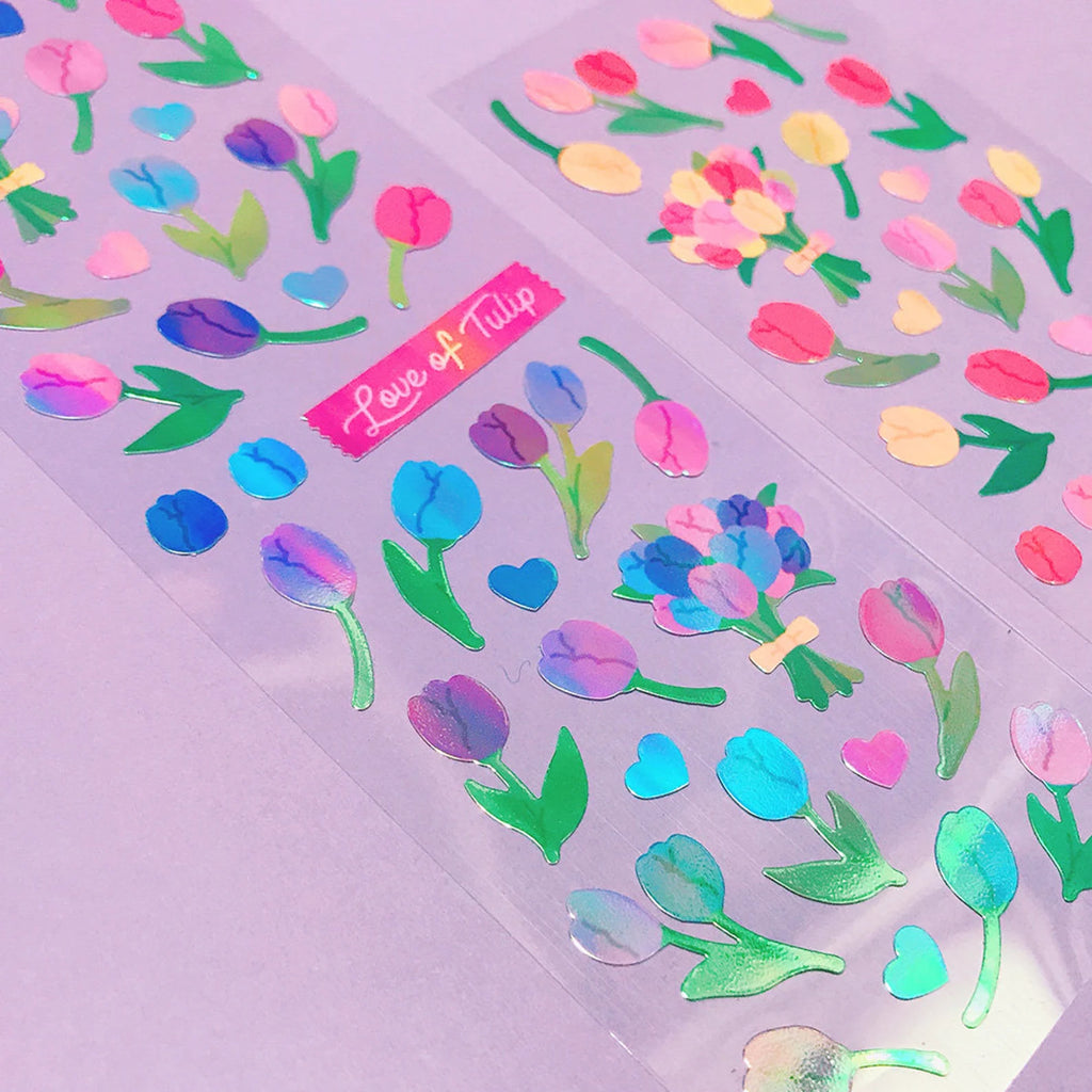 Mantabox - Love of Tulip Purple Deco Sticker Sheet