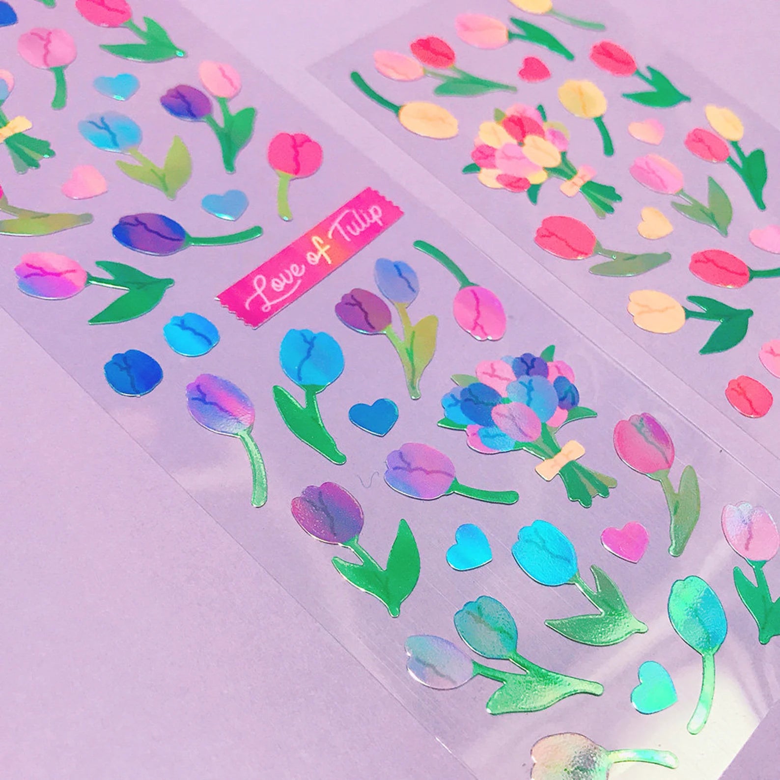 Mantabox - Love of Tulip Purple Deco Sticker Sheet