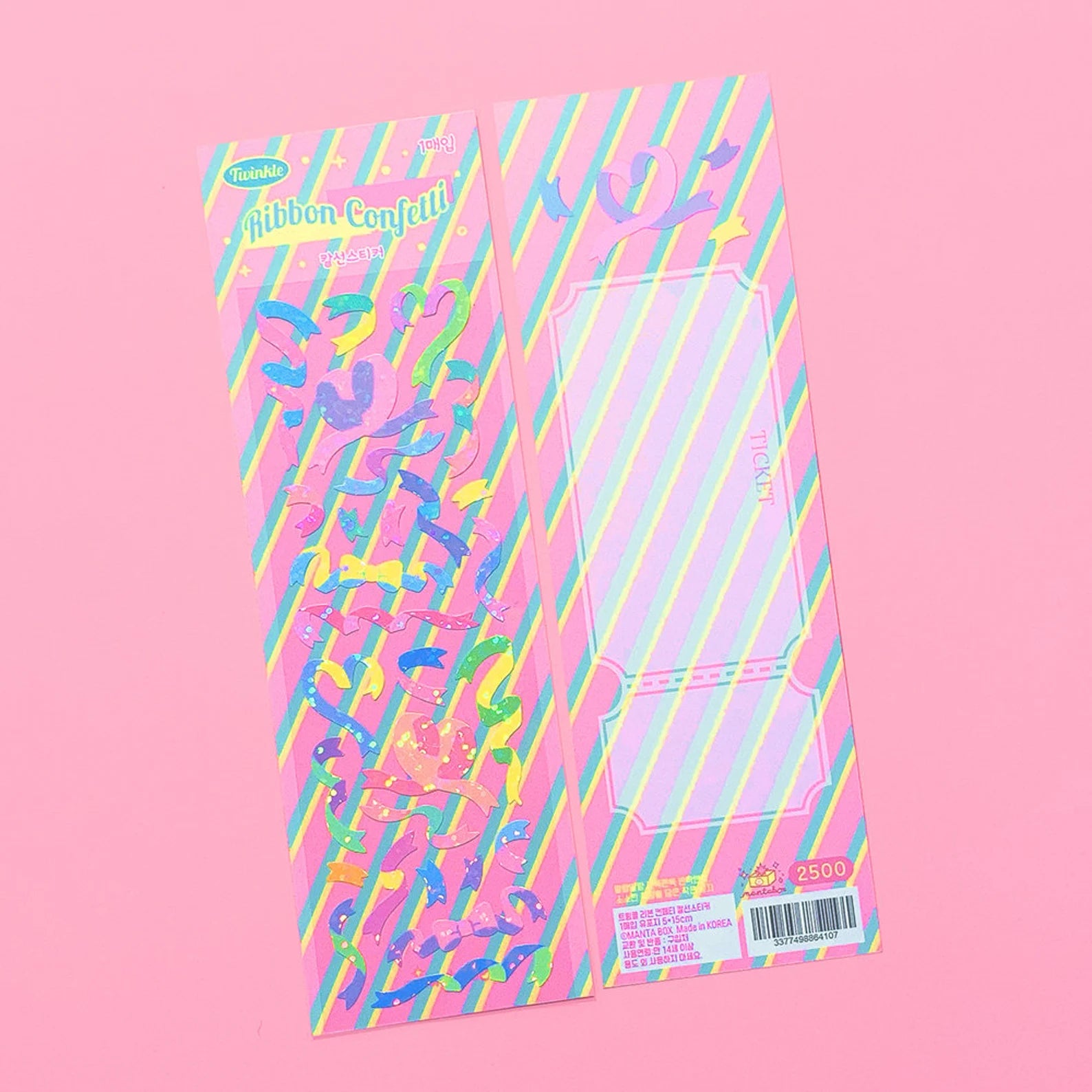 Mantabox - Ribbon Confetti Deco Sticker Sheet