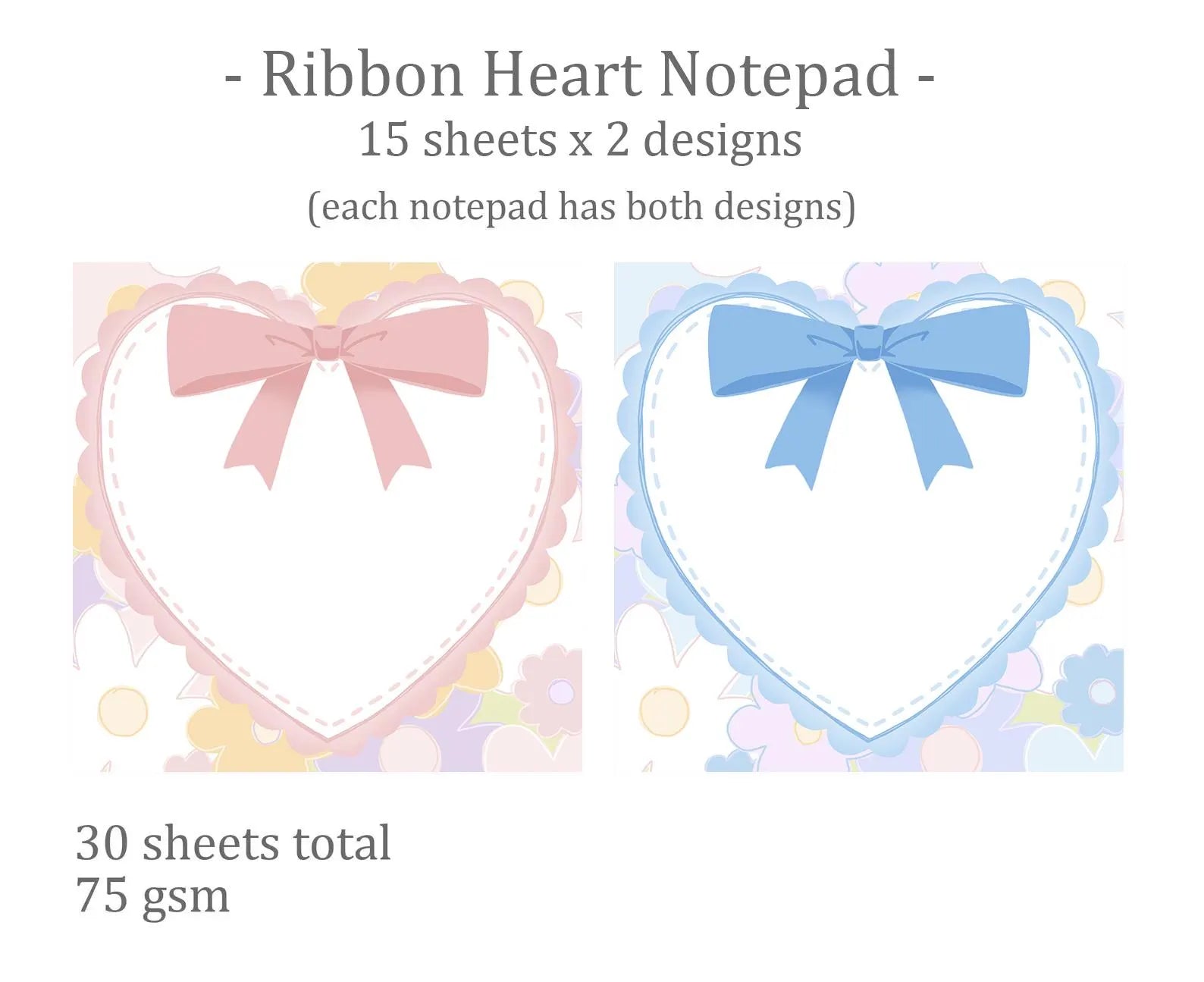 Illusfia - Ribbon Heart Notepad