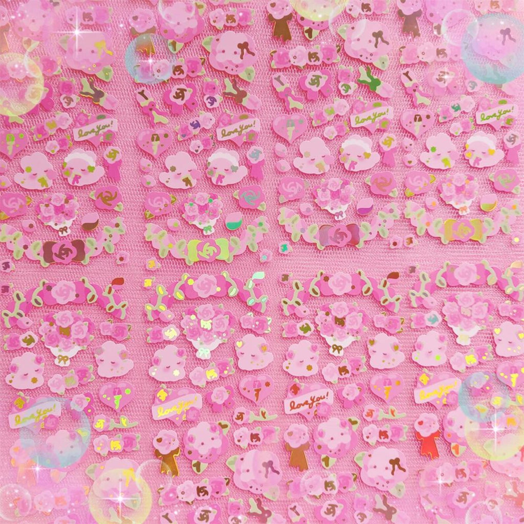 Seolkee Illust - Pink Rose Club Deco Sticker Sheet