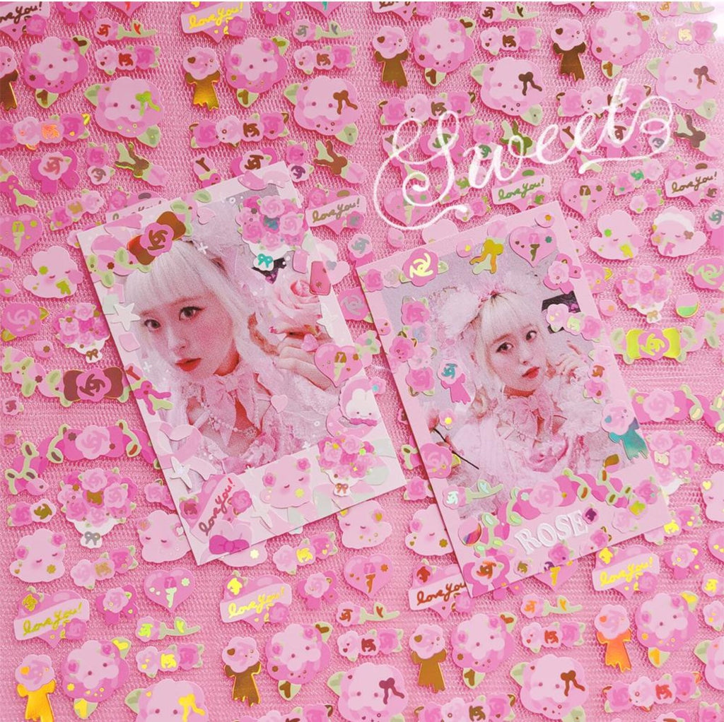Seolkee Illust - Pink Rose Club Deco Sticker Sheet