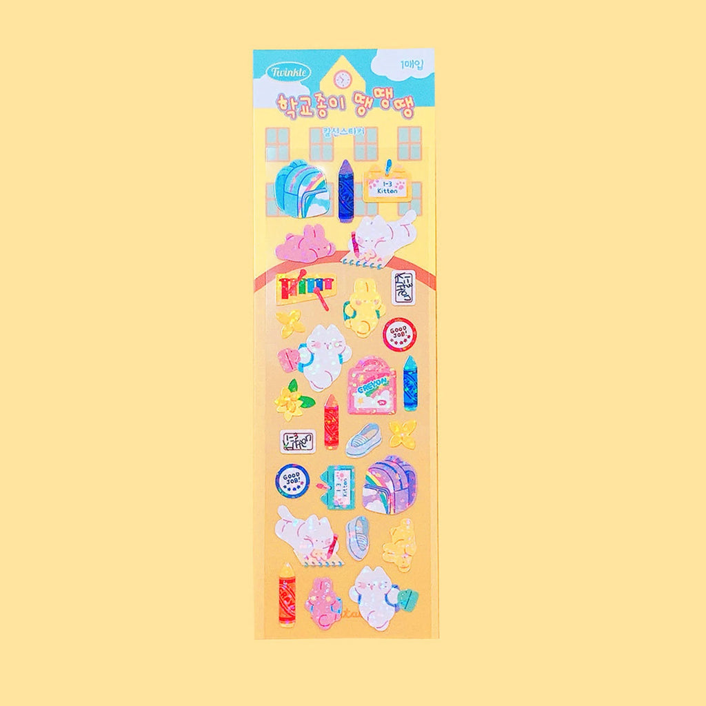 Mantabox - School Kitten Deco Sticker Sheet