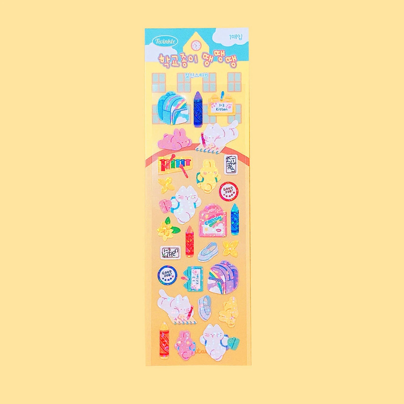 Mantabox - School Kitten Deco Sticker Sheet