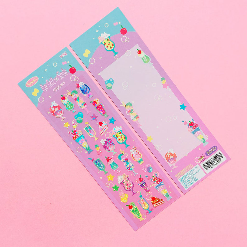 Mantabox - Parfait and soda Deco Sticker Sheet