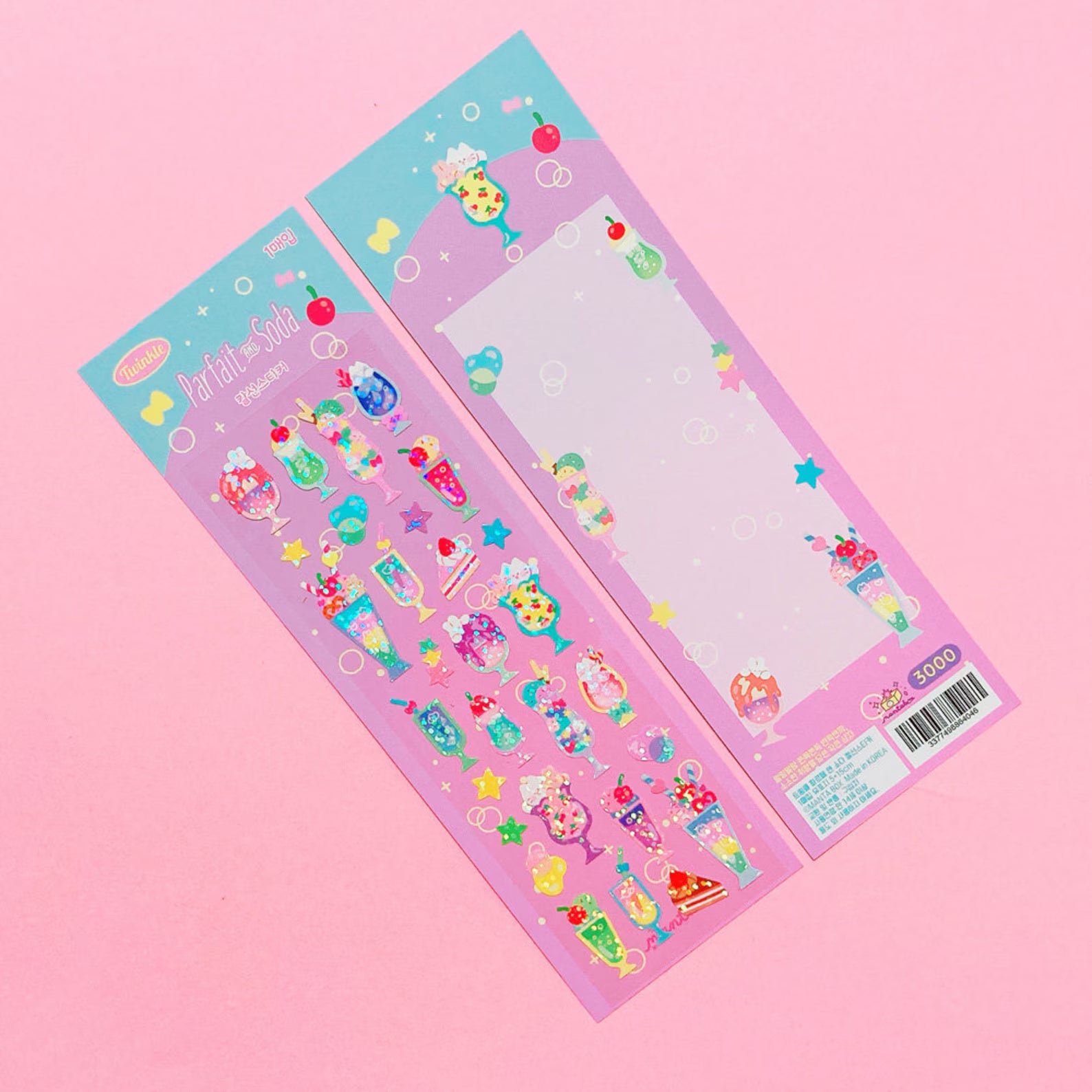 Mantabox - Parfait and soda Deco Sticker Sheet