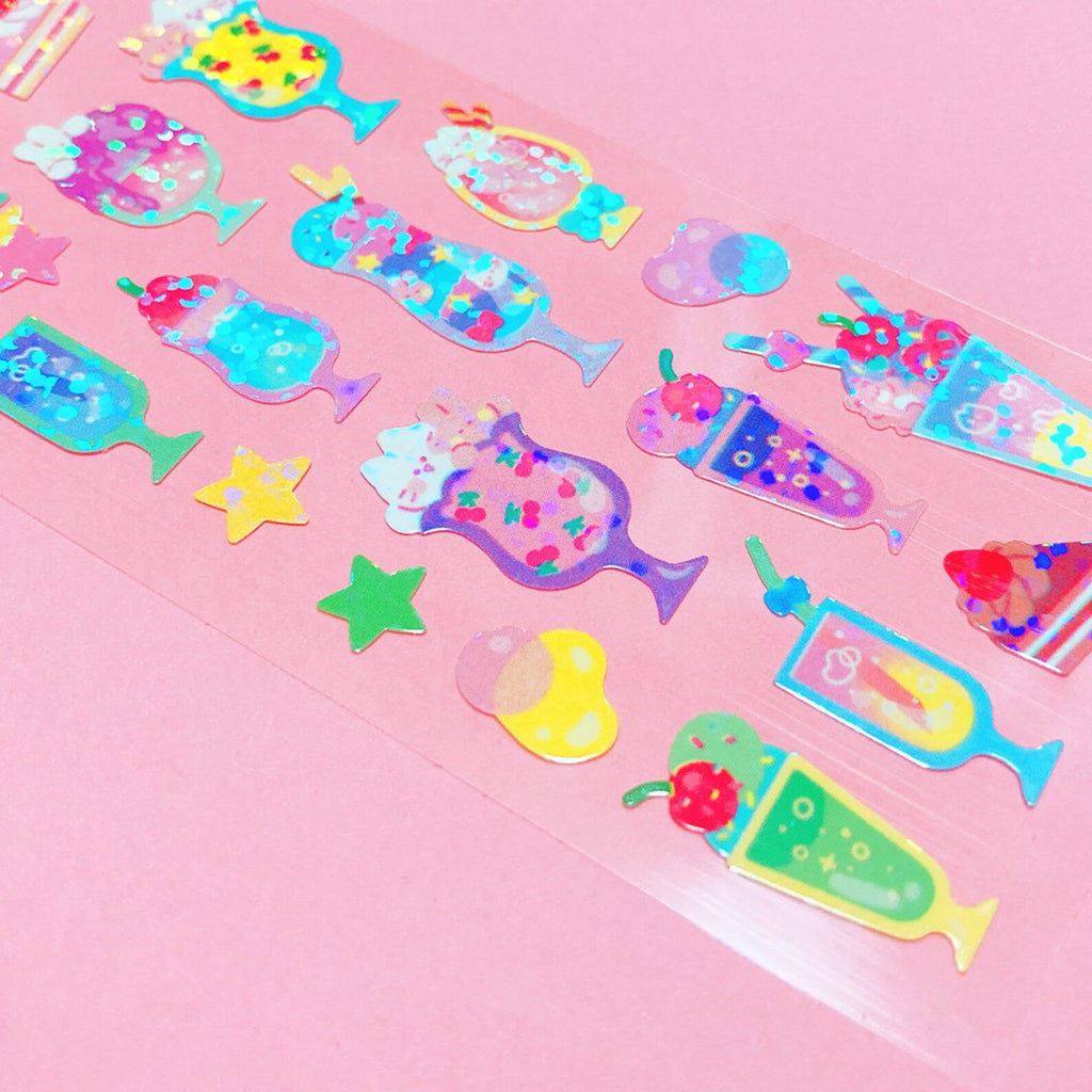 Mantabox - Parfait and soda Deco Sticker Sheet