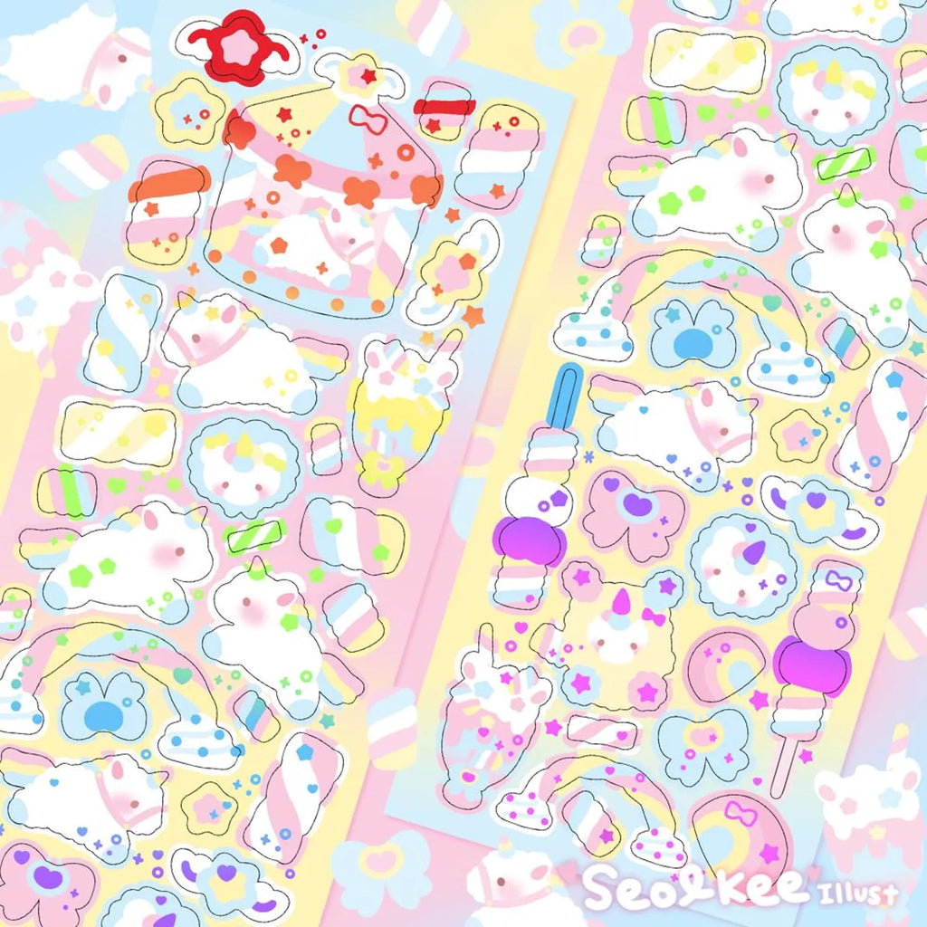 Seolkee Illust - Soft Marshmallow Deco Sticker Sheet