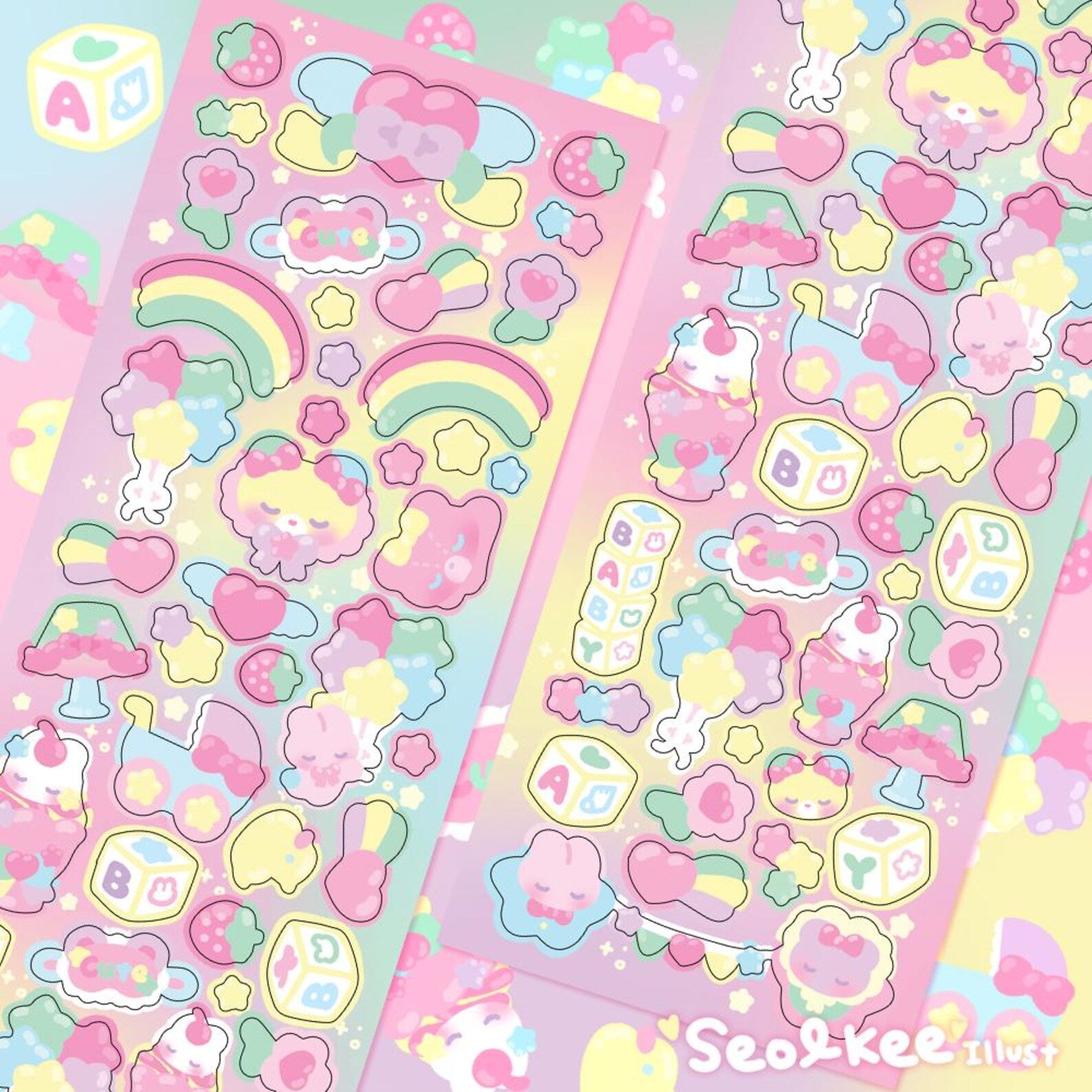 Seolkee Illust - Softly Softly Deco Sticker Sheet