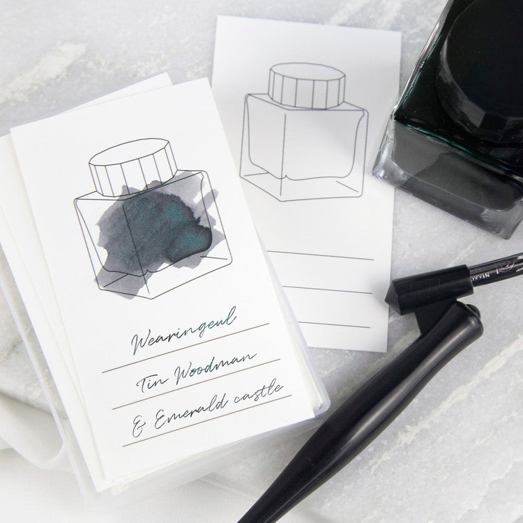 Wearingeul - [100 Sheets] Ink Color Chart Card Vertical