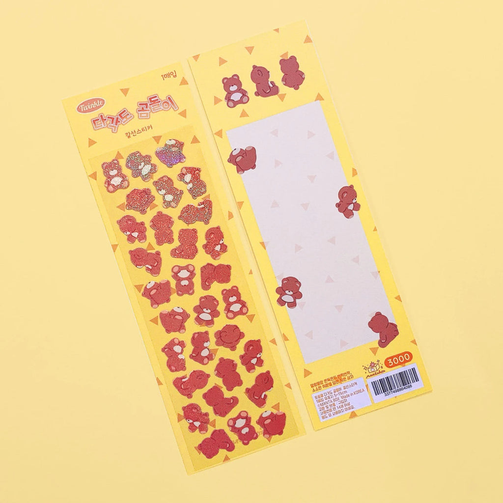 Mantabox - Various Angles Bear Deco Sticker Sheet