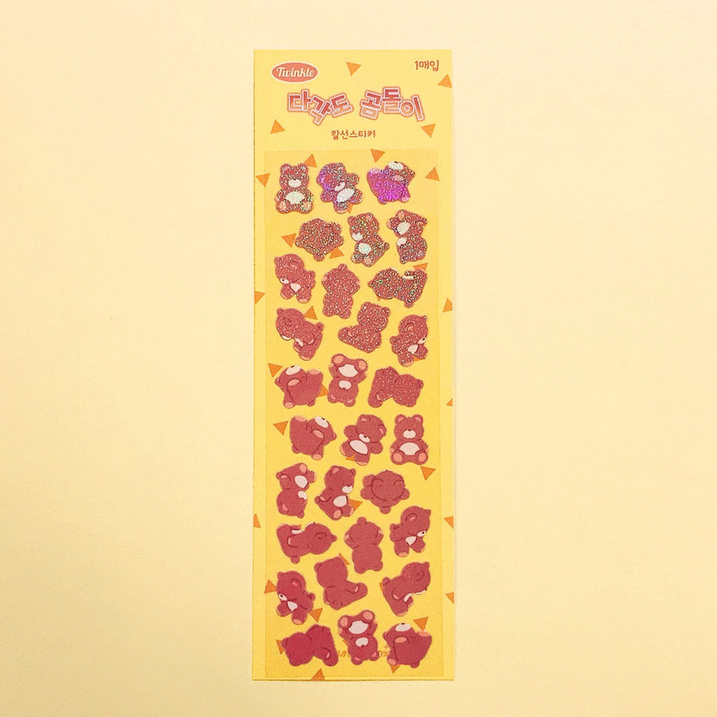 Mantabox - Various Angles Bear Deco Sticker Sheet