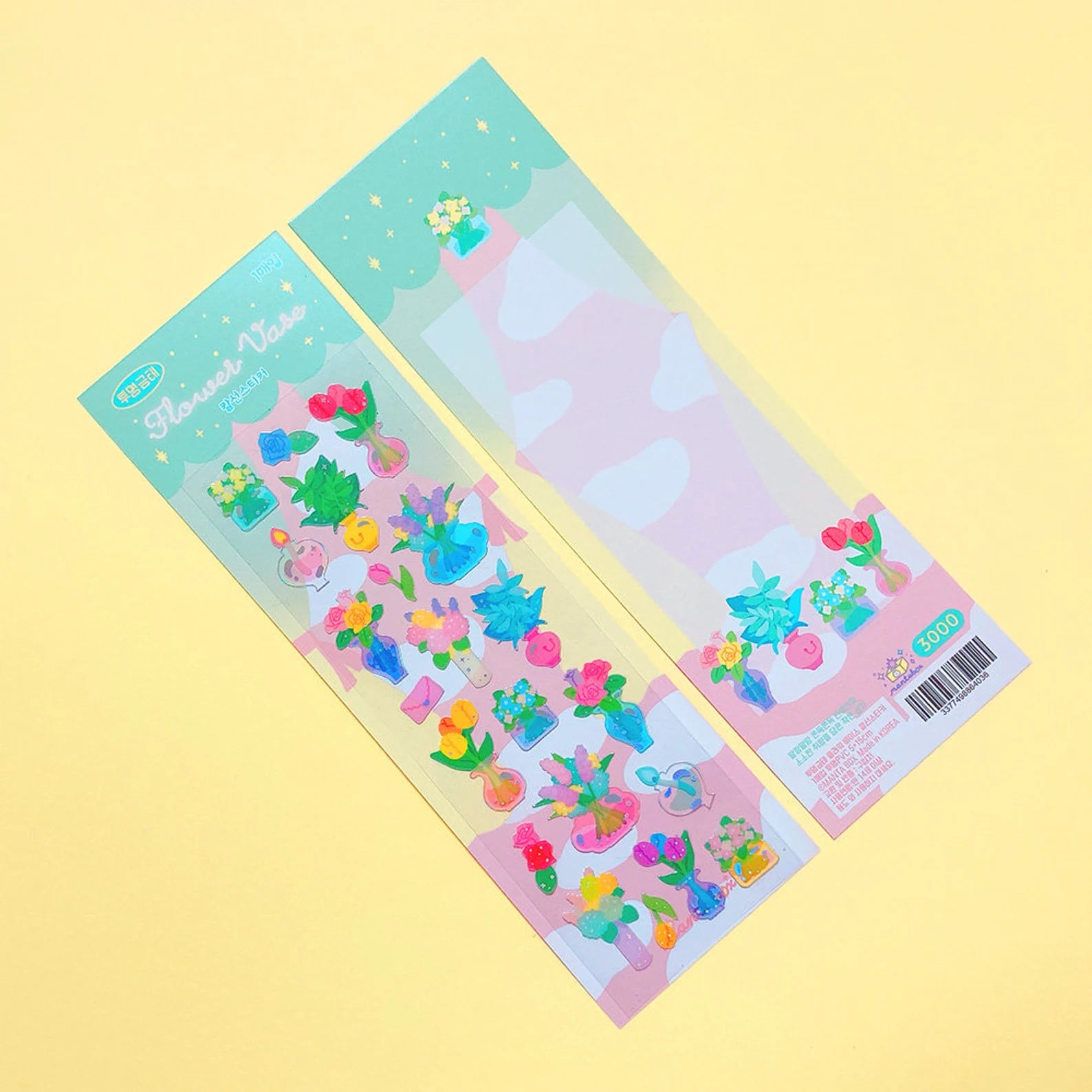 Mantabox - Flower Vase Deco Sticker Sheet