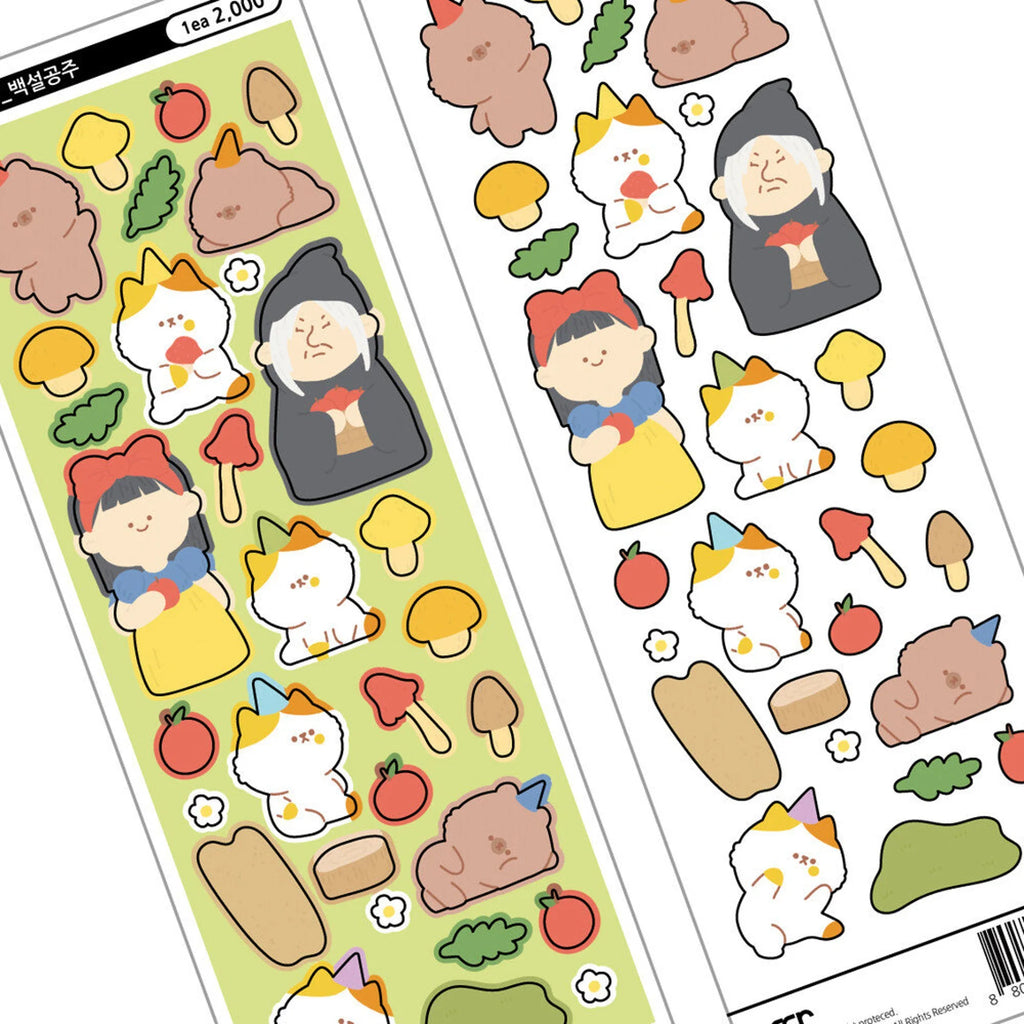 Eddur - Chiddu & Beddu Snow White Deco Sticker Sheet