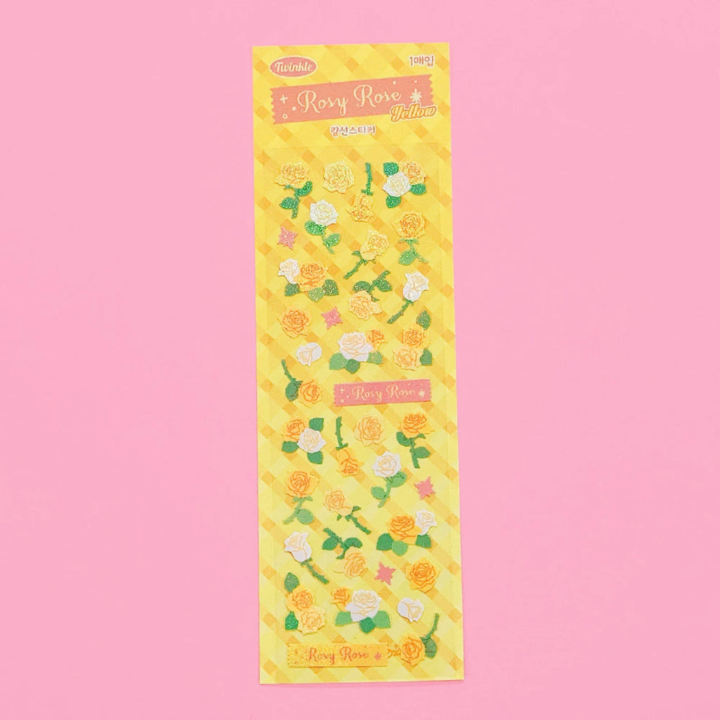 Mantabox - Rosy Rose Yellow Deco Sticker Sheet