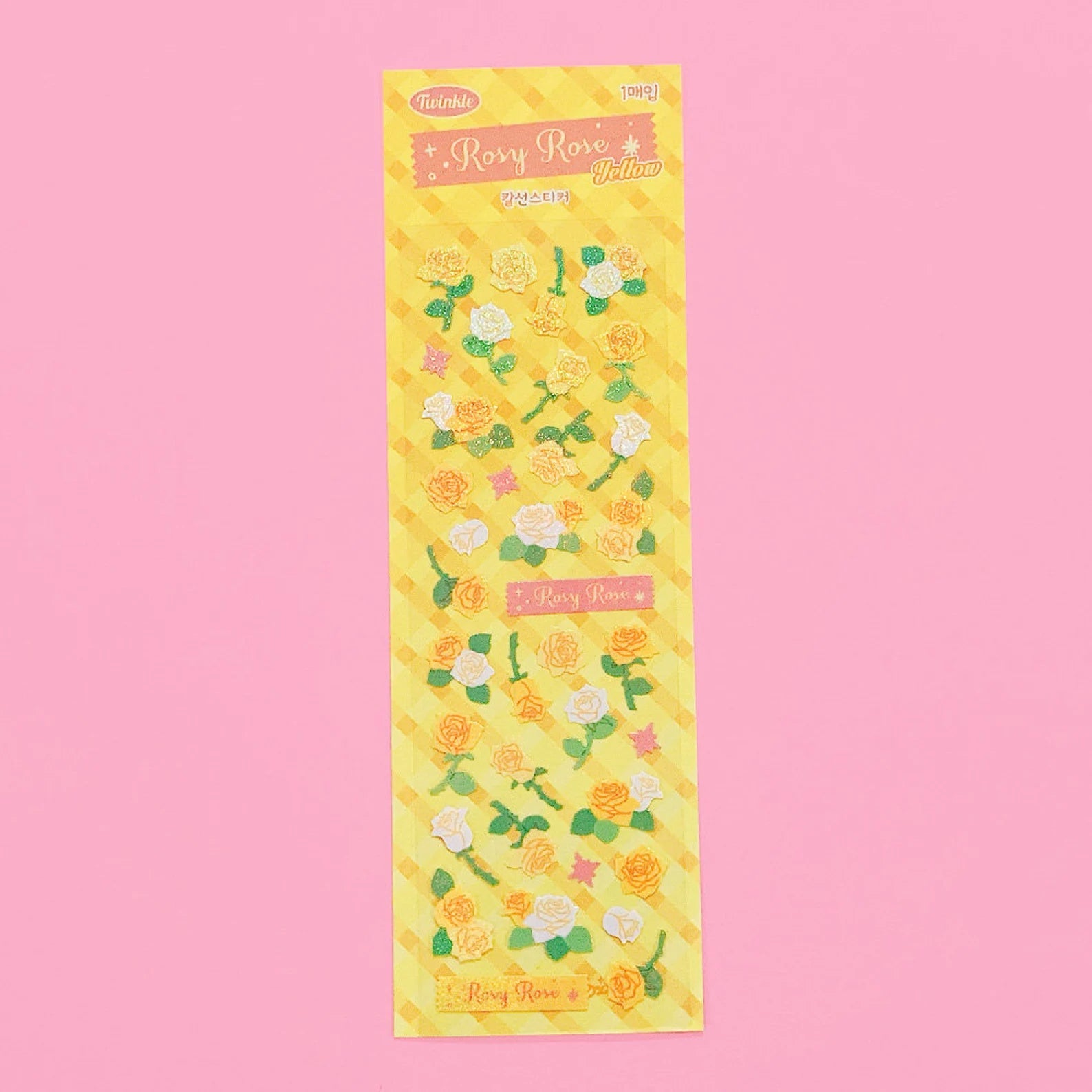 Mantabox - Rosy Rose Yellow Deco Sticker Sheet